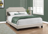 Monarch Specialties I 5926Q Bed, Queen Size, Platform, Bedroom, Frame, Upholstered, Linen Look, Wood Legs, Beige, Black, Transitional - - Mounts For Less