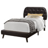 Monarch Specialties I 5982T Bed, Twin Size, Platform, Teen, Frame, Upholstered, Pu Leather Look, Wood Legs, Brown, Transitional - - Mounts For Less