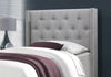 Monarch Specialties I 5984T Bed, Twin Size, Platform, Teen, Frame, Upholstered, Velvet, Wood Legs, Grey, Transitional - - Mounts For Less