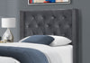 Monarch Specialties I 5986T Bed, Twin Size, Platform, Teen, Frame, Upholstered, Velvet, Wood Legs, Grey, Chrome, Transitional - - Mounts For Less