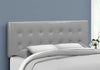 Monarch Specialties I 6001Q Bed, Headboard Only, Queen Size, Bedroom, Upholstered, Pu Leather Look, Grey, Transitional - - Mounts For Less