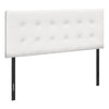 Monarch Specialties I 6002F Bed, Headboard Only, Full Size, Bedroom, Upholstered, Pu Leather Look, White, Transitional - - Mounts For Less