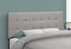 Monarch Specialties I 6003F Bed, Headboard Only, Full Size, Bedroom, Upholstered, Linen Look, Grey, Transitional - - Mounts For Less