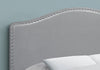 Monarch Specialties I 6011F Bed, Headboard Only, Full Size, Bedroom, Upholstered, Pu Leather Look, Grey, Transitional - - Mounts For Less