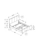 Monarch Specialties I 6026Q Bed, Queen Size, Platform, Bedroom, Frame, Upholstered, Linen Look, Wood Legs, Beige, Black, Transitional - - Mounts For Less