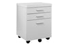 Monarch Specialties I 7048 File Cabinet, Rolling Mobile, Storage Drawers, Printer Stand, Office, Work, Laminate, White, Contemporary, Modern - - Mounts For Less