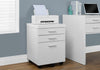 Monarch Specialties I 7048 File Cabinet, Rolling Mobile, Storage Drawers, Printer Stand, Office, Work, Laminate, White, Contemporary, Modern - - Mounts For Less