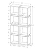 Monarch Specialties I 7076 Bookshelf, Bookcase, Etagere, 5 Tier, 71"h, Office, Bedroom, Laminate, White, Grey, Contemporary, Modern - - Mounts For Less