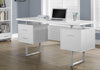 Monarch Specialties I 7081 Computer Desk, Home Office, Laptop, Left, Right Set-up, Storage Drawers, 60"l, Work, Metal, Laminate, White, Grey, Contemporary, Modern - - Mounts For Less