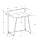 Monarch Specialties I 7110 Computer Desk, Home Office, Laptop, 30"l, Work, Metal, Laminate, White, Contemporary, Modern - - Mounts For Less