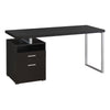 Monarch Specialties I 7143 Computer Desk, Home Office, Laptop, Left, Right Set-up, Storage Drawers, 60"l, Work, Metal, Laminate, Brown, Grey, Contemporary, Modern - - Mounts For Less