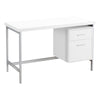 Monarch Specialties I 7149 Computer Desk, Home Office, Laptop, Left, Right Set-up, Storage Drawers, 48"l, Work, Metal, Laminate, White, Grey, Contemporary, Modern - - Mounts For Less