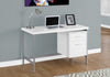 Monarch Specialties I 7149 Computer Desk, Home Office, Laptop, Left, Right Set-up, Storage Drawers, 48"l, Work, Metal, Laminate, White, Grey, Contemporary, Modern - - Mounts For Less