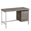 Monarch Specialties I 7150 Computer Desk, Home Office, Laptop, Left, Right Set-up, Storage Drawers, 48"l, Work, Metal, Laminate, Brown, Grey, Contemporary, Modern - - Mounts For Less