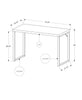 Monarch Specialties I 7154 Computer Desk, Home Office, Laptop, 48"l, Work, Metal, Laminate, White, Grey, Contemporary, Modern - - Mounts For Less