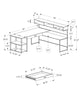 Monarch Specialties I 7160 Computer Desk, Home Office, Corner, Storage Drawers, L Shape, Work, Laptop, Metal, Laminate, Grey, Black, Contemporary, Modern - - Mounts For Less