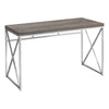 Monarch Specialties I 7204 Computer Desk, Home Office, Laptop, Work, Metal, Laminate, Brown, Chrome, Contemporary, Modern - - Mounts For Less