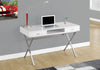 Monarch Specialties I 7211 Computer Desk, Home Office, Laptop, Storage Drawers, 48"l, Work, Metal, Laminate, Glossy White, Chrome, Contemporary, Modern - - Mounts For Less