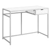 Monarch Specialties I 7222 Computer Desk, Home Office, Laptop, Storage Drawer, 42"l, Work, Metal, Laminate, White, Grey, Contemporary, Modern - - Mounts For Less