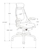 Monarch Specialties I 7276 Office Chair, Adjustable Height, Swivel, Ergonomic, Armrests, Computer Desk, Work, Metal, Fabric, Black, Contemporary, Modern - - Mounts For Less