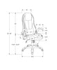 Monarch Specialties I 7277 Office Chair, Adjustable Height, Swivel, Ergonomic, Armrests, Computer Desk, Work, Metal, Pu Leather Look, Black, Contemporary, Modern - - Mounts For Less