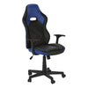 Monarch Specialties I 7328 Office Chair, Gaming, Adjustable Height, Swivel, Ergonomic, Armrests, Computer Desk, Work, Pu Leather Look, Metal, Blue, Black, Contemporary, Modern - - Mounts For Less