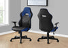 Monarch Specialties I 7328 Office Chair, Gaming, Adjustable Height, Swivel, Ergonomic, Armrests, Computer Desk, Work, Pu Leather Look, Metal, Blue, Black, Contemporary, Modern - - Mounts For Less