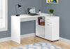 Monarch Specialties I 7350 Computer Desk, Home Office, Corner, Storage Drawers, 46"l, L Shape, Work, Laptop, Laminate, White, Contemporary, Modern - - Mounts For Less