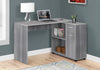 Monarch Specialties I 7351 Computer Desk, Home Office, Corner, Storage Drawers, 46"l, L Shape, Work, Laptop, Laminate, Grey, Contemporary, Modern - - Mounts For Less