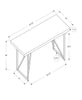 Monarch Specialties I 7376 Computer Desk, Home Office, Laptop, 48"l, Work, Metal, Laminate, White, Grey, Contemporary, Modern - - Mounts For Less