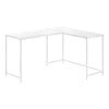 Monarch Specialties I 7395 Computer Desk, Home Office, Corner, 58"l, L Shape, Work, Laptop, Metal, Laminate, White, Contemporary, Modern - - Mounts For Less