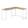 Monarch Specialties I 7397 Computer Desk, Home Office, Corner, 58"l, L Shape, Work, Laptop, Metal, Laminate, Natural, White, Contemporary, Modern - - Mounts For Less