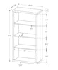 Monarch Specialties I 7405 Bookshelf, Bookcase, Etagere, 5 Tier, 48"h, Office, Bedroom, Laminate, Grey, Contemporary, Modern - - Mounts For Less