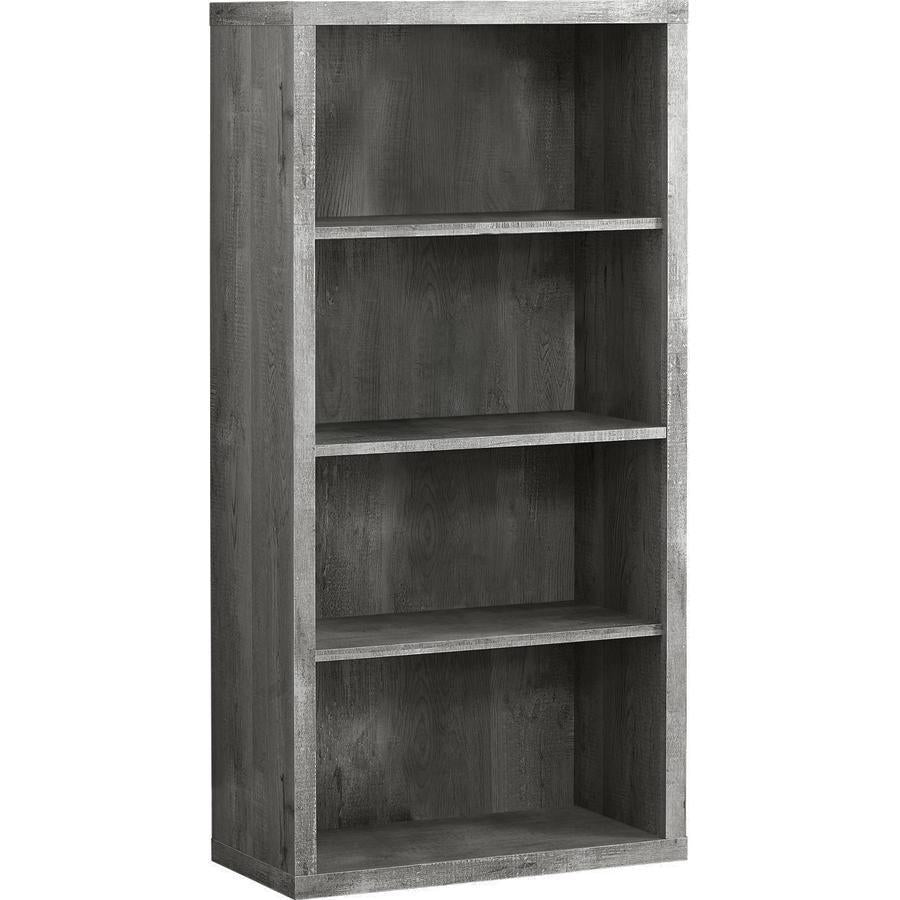 Monarch Specialties I 7405 Bookshelf, Bookcase, Etagere, 5 Tier, 48"h, Office, Bedroom, Laminate, Grey, Contemporary, Modern - - Mounts For Less