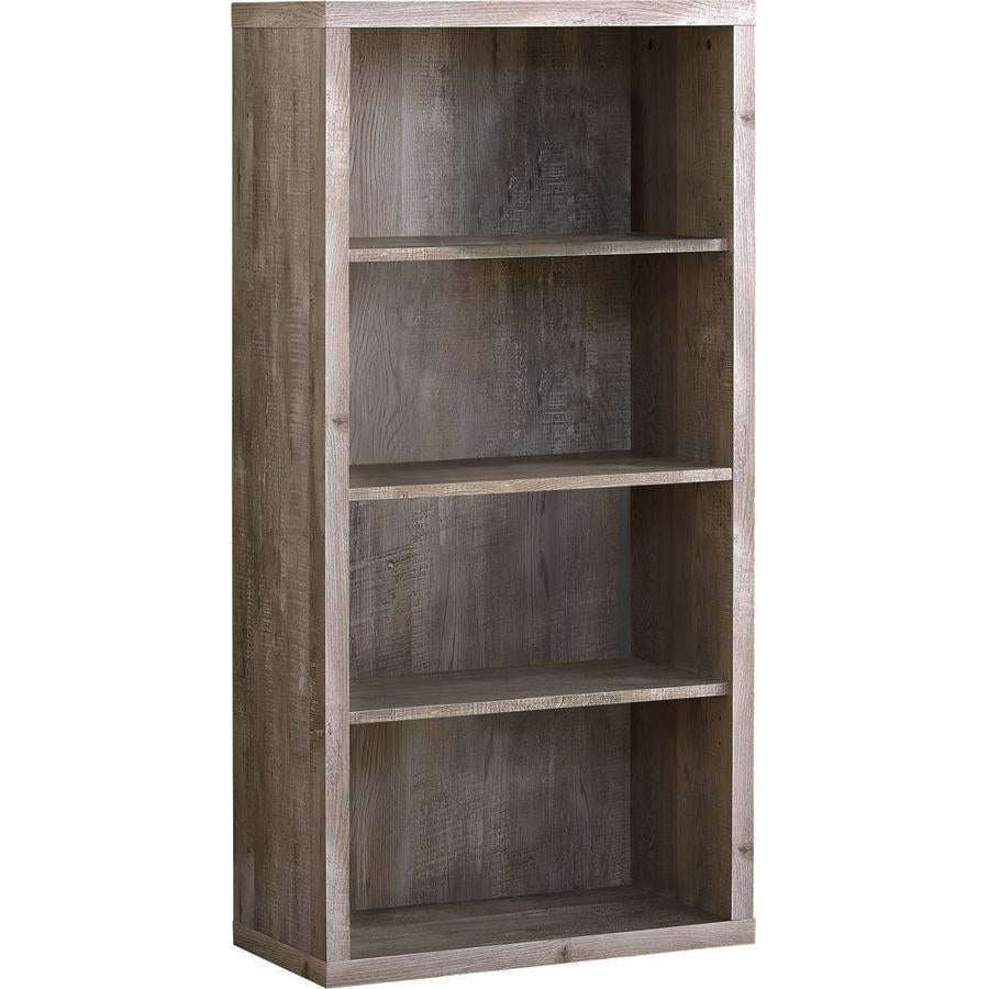 Monarch Specialties I 7406 Bookshelf, Bookcase, Etagere, 5 Tier, 48"h, Office, Bedroom, Laminate, Beige, Contemporary, Modern - - Mounts For Less