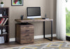 Monarch Specialties I 7408 Computer Desk, Home Office, Laptop, Left, Right Set-up, Storage Drawers, 48"l, Work, Metal, Laminate, Brown, Black, Contemporary, Modern - - Mounts For Less