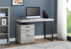 Monarch Specialties I 7409 Computer Desk, Home Office, Laptop, Left, Right Set-up, Storage Drawers, 48"l, Work, Metal, Laminate, Grey, Black, Contemporary, Modern - - Mounts For Less