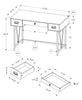 Monarch Specialties I 7414 Computer Desk, Home Office, Laptop, Storage Drawers, 48"l, Work, Metal, Laminate, Beige, Black, Transitional - - Mounts For Less