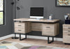 Monarch Specialties I 7418 Computer Desk, Home Office, Laptop, Left, Right Set-up, Storage Drawers, 60"l, Work, Metal, Laminate, Beige, Black, Contemporary, Modern - - Mounts For Less