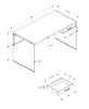 Monarch Specialties I 7444 Computer Desk, Home Office, Laptop, Storage Drawers, 48"l, Work, Tempered Glass, Laminate, Brown, Clear, Contemporary, Modern - - Mounts For Less
