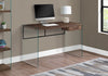 Monarch Specialties I 7444 Computer Desk, Home Office, Laptop, Storage Drawers, 48"l, Work, Tempered Glass, Laminate, Brown, Clear, Contemporary, Modern - - Mounts For Less