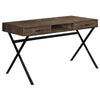 Monarch Specialties I 7447 Computer Desk, Home Office, Laptop, Storage Drawers, 48"l, Work, Metal, Laminate, Brown, Black, Contemporary, Modern - - Mounts For Less