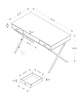 Monarch Specialties I 7447 Computer Desk, Home Office, Laptop, Storage Drawers, 48"l, Work, Metal, Laminate, Brown, Black, Contemporary, Modern - - Mounts For Less