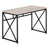 Monarch Specialties I 7452 Computer Desk, Home Office, Laptop, Work, Metal, Laminate, Beige, Black, Contemporary, Modern - - Mounts For Less