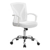 Monarch Specialties I 7462 Office Chair, Adjustable Height, Swivel, Ergonomic, Armrests, Computer Desk, Work, Metal, Fabric, White, Chrome, Contemporary, Modern - - Mounts For Less