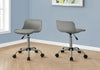 Monarch Specialties I 7465 Office Chair, Adjustable Height, Swivel, Ergonomic, Computer Desk, Work, Juvenile, Metal, Pu Leather Look, Grey, Contemporary, Modern - - Mounts For Less