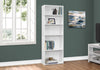 Monarch Specialties I 7470 Bookshelf, Bookcase, 6 Tier, 72"h, Office, Bedroom, Laminate, White, Transitional - - Mounts For Less