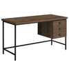Monarch Specialties I 7485 Computer Desk, Home Office, Laptop, Storage Drawers, 55"l, Work, Metal, Laminate, Brown, Black, Contemporary, Modern - - Mounts For Less