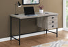Monarch Specialties I 7487 Computer Desk, Home Office, Laptop, Storage Drawers, 55"l, Work, Metal, Laminate, Beige, Black, Contemporary, Modern - - Mounts For Less