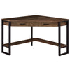 Monarch Specialties I 7504 Computer Desk, Home Office, Corner, Storage Drawers, 42"l, Work, Laptop, Metal, Laminate, Brown, Black, Contemporary, Modern - - Mounts For Less